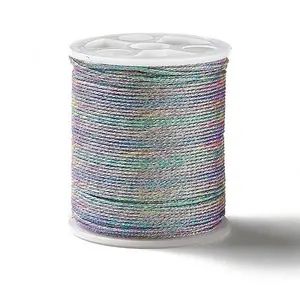 17M Rainbow Color Polyester Sewing Metallic Thread