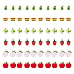 60Pcs 6 Style Alloy Enamel Pendants