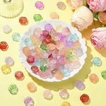 140Pcs 14 Styles Frosted Acrylic Beads