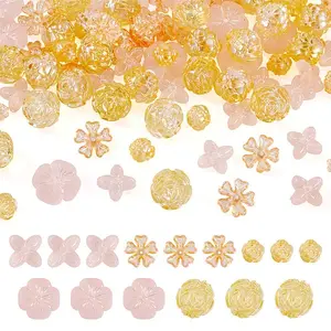 104Pcs 5 Styles Acrylic Beads