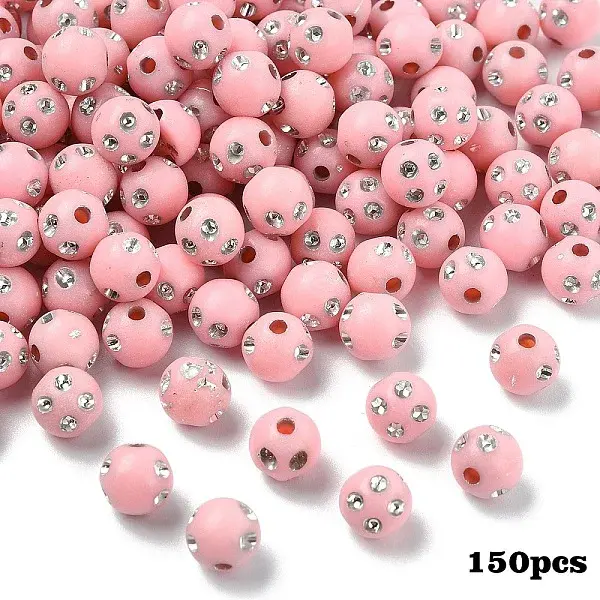 150Pcs Opaque Acrylic Beads