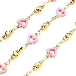 Brass Heart Link Chains