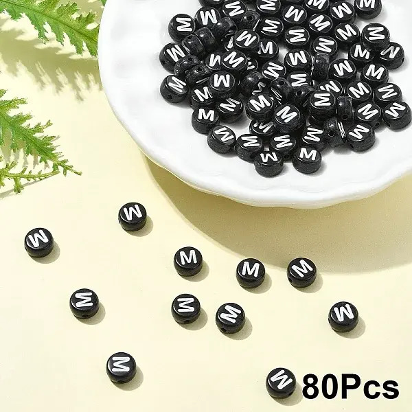 Opaque Acrylic Horizontal Hole Beads