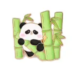 Panda with Bamboo Enamel Pins