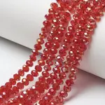 Electroplate Transparent Glass Beads Strands