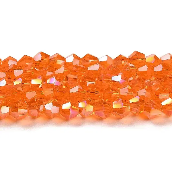 Transparent Electroplate Glass Beads Strands