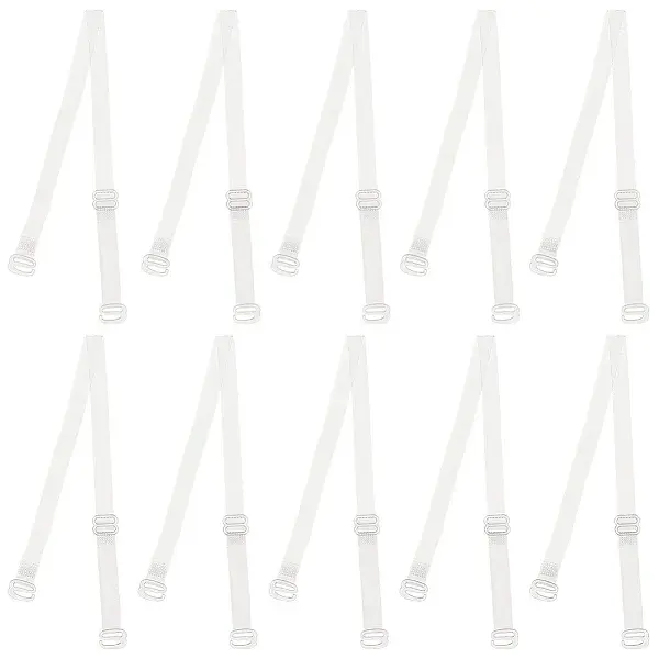 10 Pairs TPU Non-slip Bra Straps