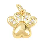 Brass Micro Pave Clear Cubic Zirconia Pendants