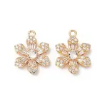 Brass Micro Pave Cubic Zirconia Pendants