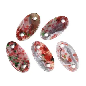 Natural Agate(Dyed & Heated) Links Connector Charms