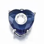 Transparent Faceted Glass Pendants