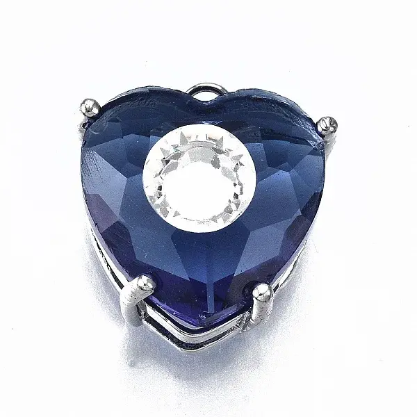 Transparent Faceted Glass Pendants