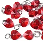 Faceted Transparent Glass Charms