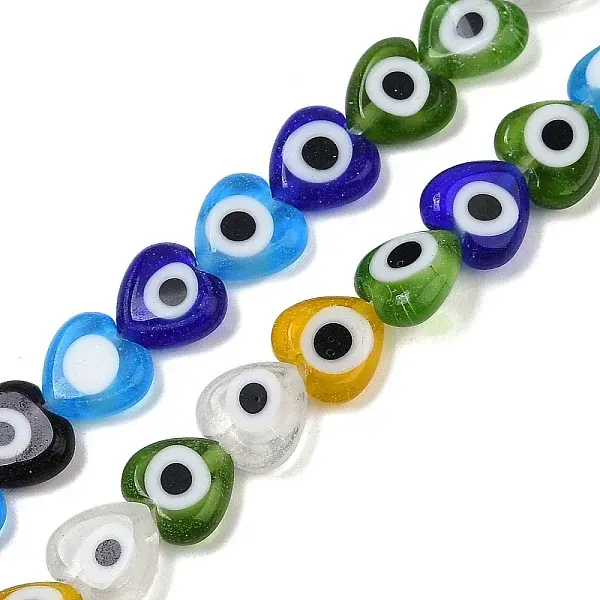 Handmade Evil Eye Lampwork Beads Strands