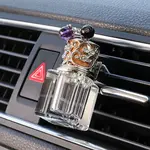 Glass Empty Refillable Perfume Bottles Car Air Vent Clips