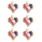 MIYUKI Delica Glass Seed Beaded Heart Pendants
