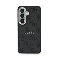 Zadní kryt Guess PU Leather 4G Gold Frame Magnetic pro Samsung Galaxy S26+, černá