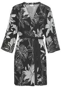 LASCANA Kimono  čierna / biela