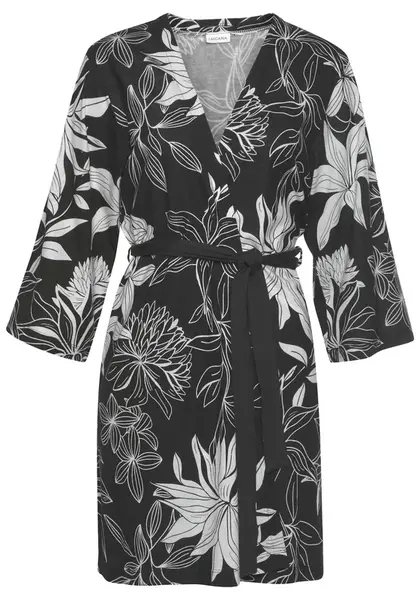 LASCANA Kimono  čierna / biela