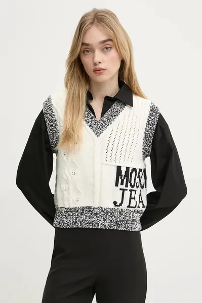 Vesta Moschino Jeans béžová barva, 0886 3209