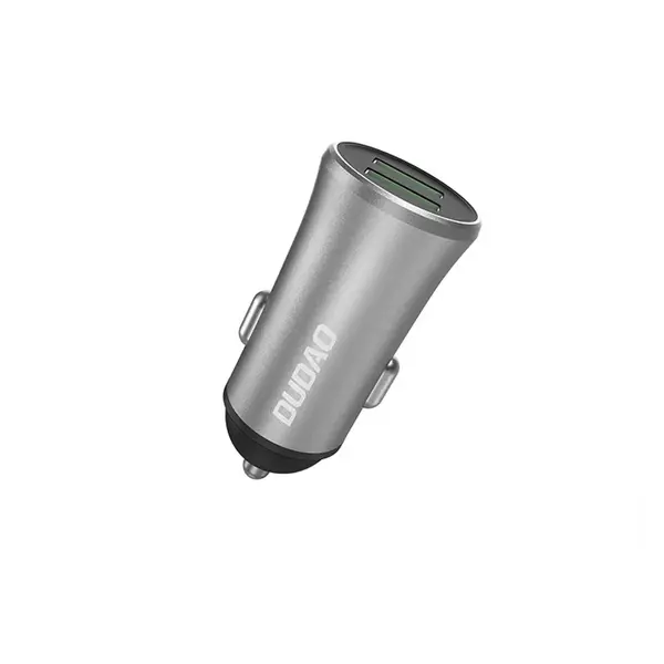 Dudao R6S chytrá autonabíječka 2× USB-A, 3,4A, stříbrná
