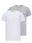 Anou Anou Tričko  sivá melírovaná / biela