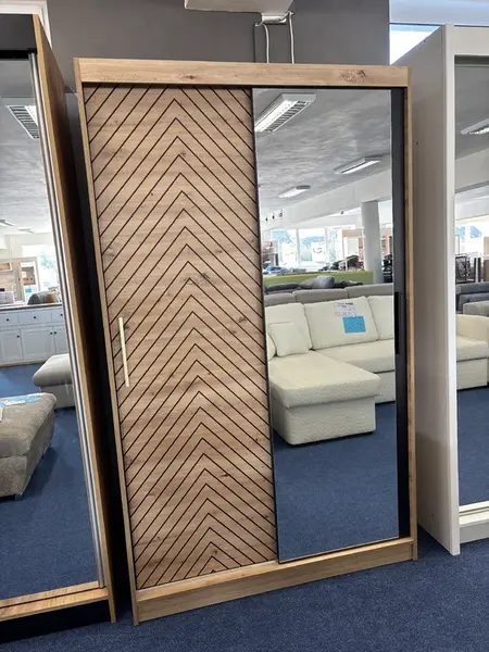 Šatní skříň Abi Jodelka 2 - šířka 120 cm - Dub artisan/Dub artisan + zásuvky