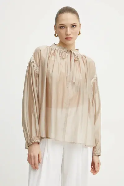 Halenka Ermanno Firenze dámská, béžová barva, hladká, 56TK021ES3