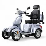 Elektrický čtyřkolový vozík inSPORTline Antun s tažným rámem stříbrná