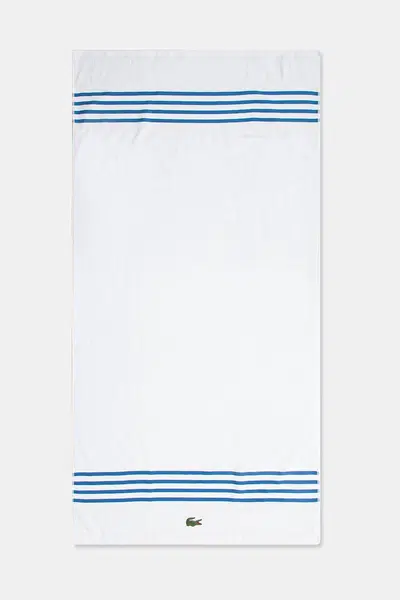 Bavlněný ručník Lacoste LCOURTLI Aerien 70 x 140 cm bílá barva