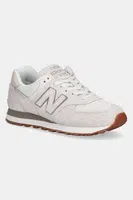 Semišové sneakers boty New Balance 574 béžová barva, WL574BEM