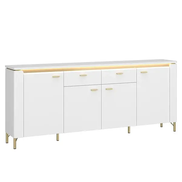 Komoda Lazio LAZK03 U008/U080 4D2S bílá/bílá alpský