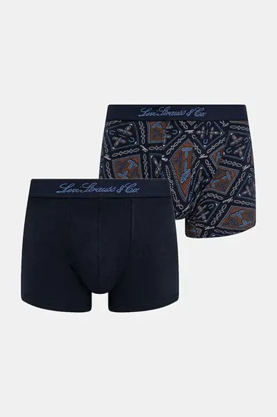 Boxerky Levi's 2-pack tmavomodrá barva, 37149-1181