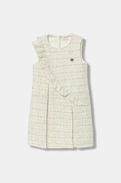 Dětské šaty s příměsí vlny Guess béžová barva, mini, K5BK04 WGXO0