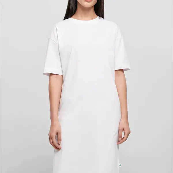 Dámské šaty s rozparkem bílé