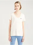 Levi&#39;s Krémovo-bílé dámské pruhované tričko Levi's® - Dámské