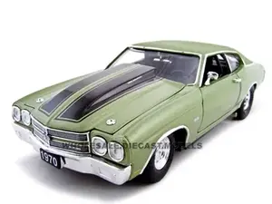 1970 Chevrolet Chevelle SS 454 Pro Street Green 1/24 Diecast Car by Unique Replicas