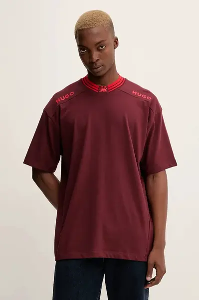 Bavlněné tričko HUGO Dydall_RB