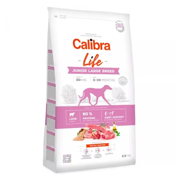 CALIBRA Life Junior Large Breed Lamb granule pre psov 1 ks, Hmotnosť balenia: 2,5 kg