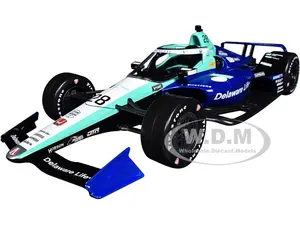 Dallara IndyCar 28 Marcus Ericsson "Delaware Life" Andretti Autosport "NTT IndyCar Series" (2024) 1/18 Diecast Model Car by Greenlight