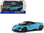 2020 McLaren 765 LT Curacao Blue with Black Top 1/43 Diecast Model Car by Solido