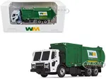 Mack LR Refuse Garbage Truck with McNeilus ZR Side Loader "Waste Management" White and Green 1/87 (HO) Diecast Model by First Gear