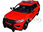 2022 Ford Police Interceptor Utility Unmarked Red 1/24 Diecast Model Car by Motormax
