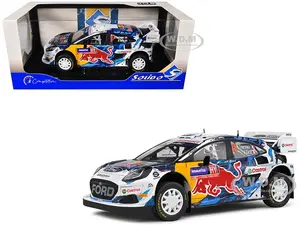 Ford Puma Rally1 Hybrid 16 Adrien Fourmaux - Alexandre Coria 3rd Place "Rally Sweden" (2024) "Competition" Series 1/18 Diecast Model Car by Solido