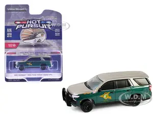2023 Chevrolet Tahoe Police Pursuit Vehicle (PPV) "New Hampshire State Police" Gold and Green Metallic "Hot Pursuit" Series 46 1/64 Diecast Model Car