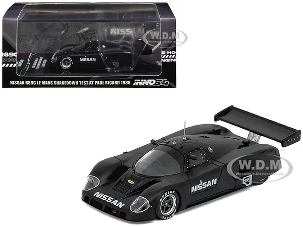 Nissan R89C Matt Black "Le Mans Shakedown Test at Paul Ricard 1988" 1/64 Diecast Model Car by Inno Models