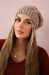 Kesi Čapica s fleece Sandra K210 tmavo béžová