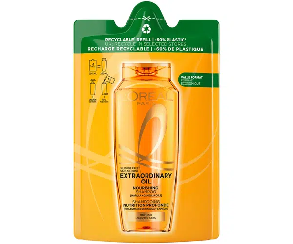 Šampon pro suché vlasy Loréal Elseve Extraordinary Oil  - 250 ml, náhradní náplň - L’Oréal Paris