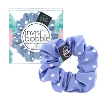 Ozdobná spirálová gumička Invisibobble Sprunchie Dot's It - modrá
