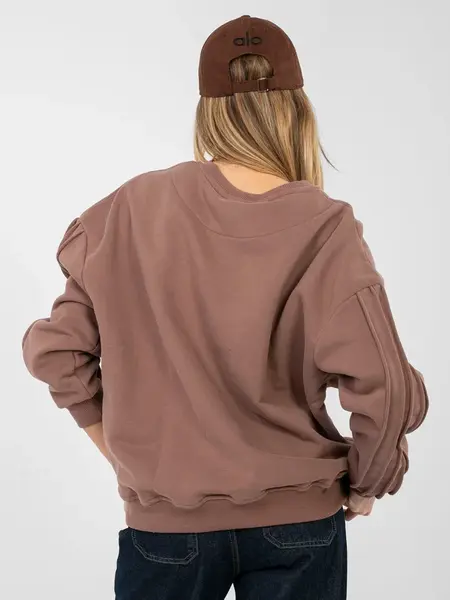 Hnedá crop mikina